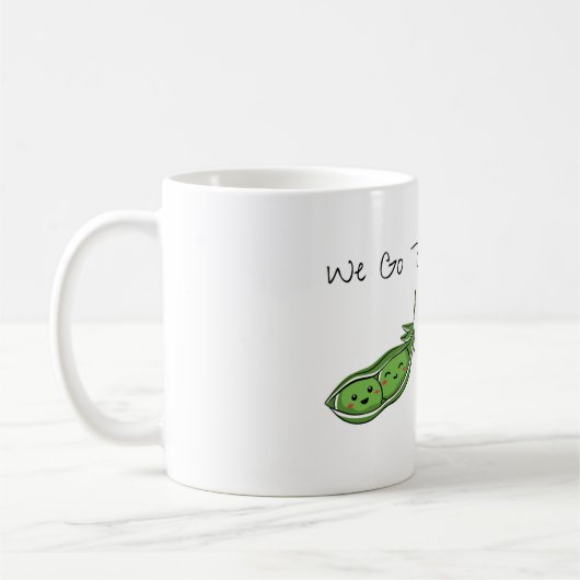 "Wir gehen zusammen" Erbsen & Karotten-Tasse Kaffeetasse (Links)