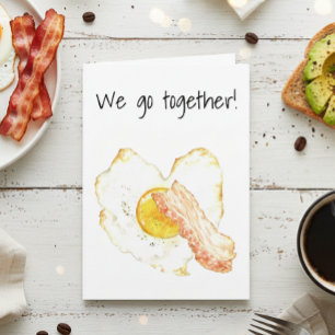 Wir gehen zusammen mit Bacon Egg Liebe Valentinsta Karte