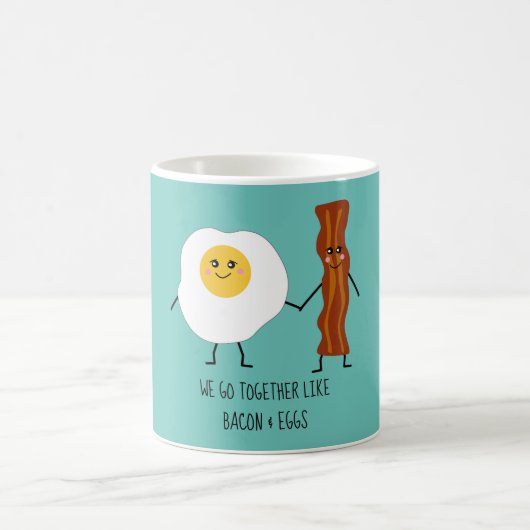 Wir gehen zusammen wie Bacon & Eggs Niedlich Kawai Kaffeetasse (Mittel)