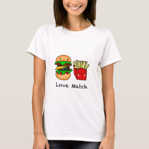 Wir gehen zusammen wie Burger und Pommes frites pe T-Shirt