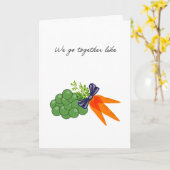 wir gehen zusammen wie Erbsen und Karotten Karte (Gelbe Blume)