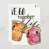 Wir gehen zusammen wie Erdnussbutter und Gelee Postkarte (Vorne/Hinten)