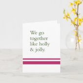 Wir gehen zusammen wie Holly & Jolly Karte (Gelbe Blume)