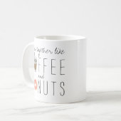 Wir gehen zusammen wie Kaffee und Donuts Kaffeetasse (Vorderseite Links)