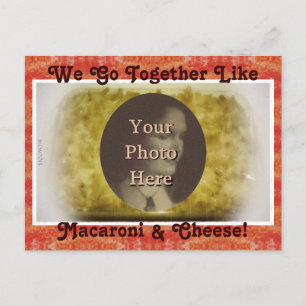 Wir gehen zusammen wie Macaroni & Käse Bild Postkarte