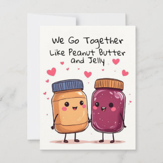 Wir gehen zusammen wie Peanut Butter & Jelly Feiertagskarte