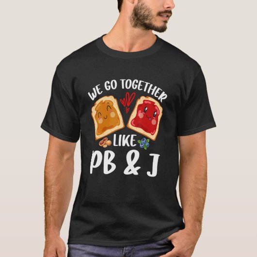 Wir gehen zusammen wie Peanut Butter Jelly Pb&j Va T-Shirt (Vorderseite)