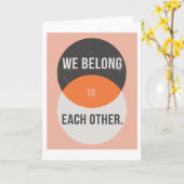 Wir gehören einander 5"x7"-Karte an Karte (Gelbe Blume)