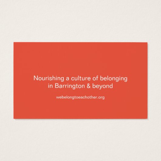 Wir gehören einander an - Calling Card (Rückseite)