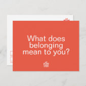 Wir gehören einander an - Fragepostkarte Postkarte (Vorne/Hinten)