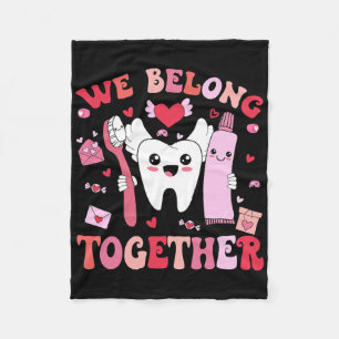 Wir gehören Zähne Dental Zahnarzt Valentinstage Fleecedecke