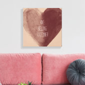 Wir gehören zusammen Herz Leinwanddruck (Insitu (Wohnzimmer))