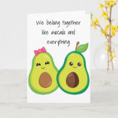 Wir gehören zusammen Liebe Avocado Funny Anniversa Karte (Gelbe Blume)