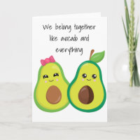 Wir gehören zusammen Liebe Avocado Funny Anniversa