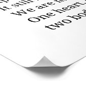 Wir gehören zusammen Liebe Gedicht Plakat Wand Kun (Ecke)