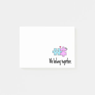 Wir gehören zusammen post-it klebezettel