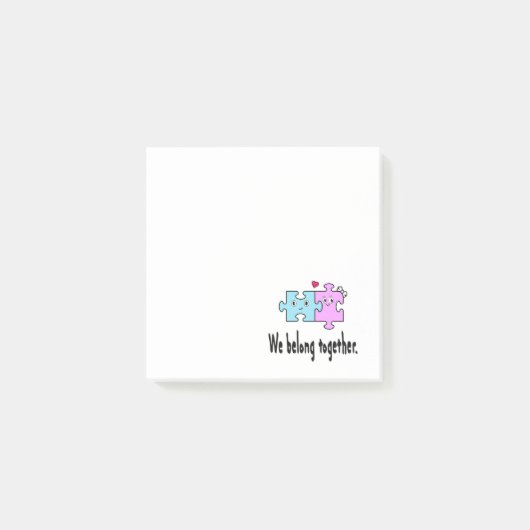 Wir gehören zusammen post-it klebezettel (Vorderseite)