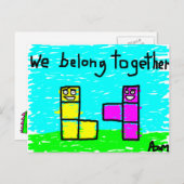 Wir gehören zusammen postkarte (Vorne/Hinten)