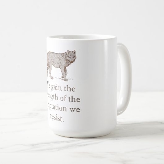 Wir gewinnen die Kraft Kaffeetasse (VorderseiteRechts)