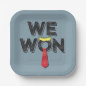 Wir gewinnen Donald Trump 2024 Pappteller (Vorderseite)