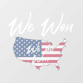 Wir gewinnen fensteraufkleber (Blatt)