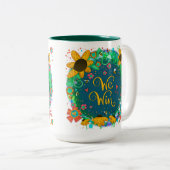 Wir gewinnen Hübschen Blumenstrauß gesegnet Zitat Zweifarbige Tasse (VorderseiteRechts)