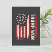 Wir gewinnen TRUMP INAUGURATION American Flag Einladung (Stehend Vorderseite)