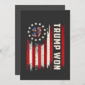 Wir gewinnen TRUMP INAUGURATION American Flag Einladung (Vorne/Hinten)