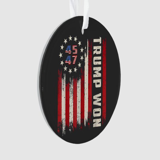 Wir gewinnen TRUMP INAUGURATION American Flag Ornament (Vorderseite)