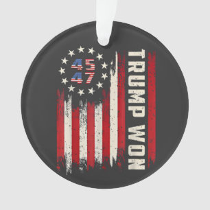 Wir gewinnen TRUMP INAUGURATION American Flag Ornament