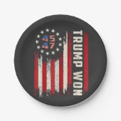 Wir gewinnen TRUMP INAUGURATION American Flag Pappteller (Vorderseite)