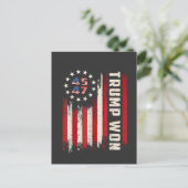Wir gewinnen TRUMP INAUGURATION American Flag Postkarte (Stehend Vorderseite)