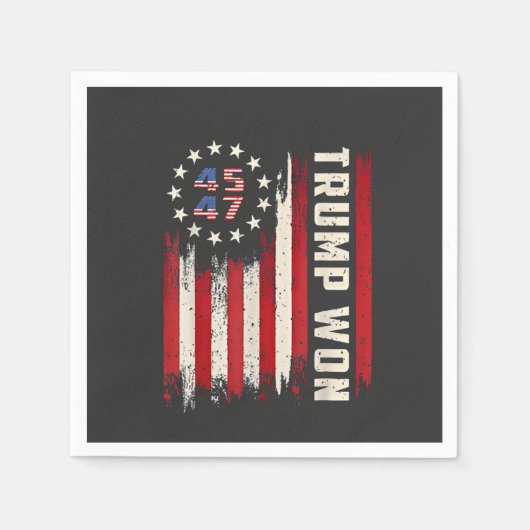 Wir gewinnen TRUMP INAUGURATION American Flag Serviette (Vorderseite)