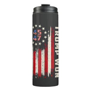 Wir gewinnen TRUMP INAUGURATION American Flag Thermosbecher