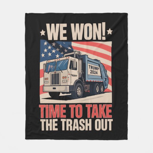 Wir gewinnen Zeit, um Trump aus dem Mülleimer zu h Fleecedecke (Vorderseite)
