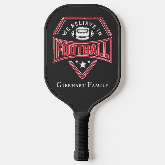 Wir glauben an den Namen der Fußballfamilie Custom Pickleball Schläger (Rückseite)