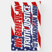 Wir glauben an die Wahrheit und den amerikanischen Banner (Vertikal)