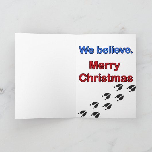 Wir glauben feiertagskarte (Innenseite)
