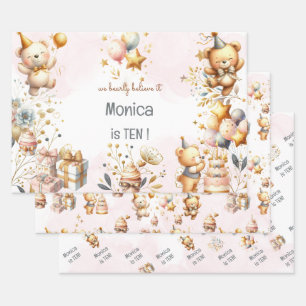 Wir glauben früh, königliche Teddy Bär Kindergebur Geschenkpapier Set