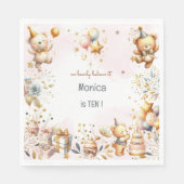 Wir glauben früh, königliche Teddy Bär Kindergebur Serviette (Vorderseite)