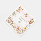 Wir glauben früh, königliche Teddy Bär Kindergebur Serviette (Ecke)