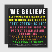 Wir glauben Magneten Magnetkarte (Vorne/Hinten)