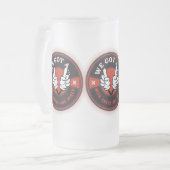 WIR GOT A  MATTGLAS BIERGLAS (Vorderseite Links)