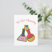 Wir Got Chemie Funny Niedlich Valentinstag Card (Stehend Vorderseite)