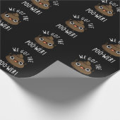 Wir Got den Poo-wer Funny Kack Pun Dark BG Geschenkpapier (Ecke)