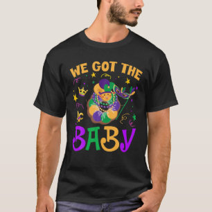 Wir Got die Baby Mardi Gras Schwangerschaft Ankünd T-Shirt