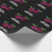 Wir Got die Beet Funny Veggie Pun Dark BG Geschenkpapier (Ecke)