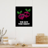 Wir Got die Beet Funny Veggie Pun Dark BG Poster (Küche)