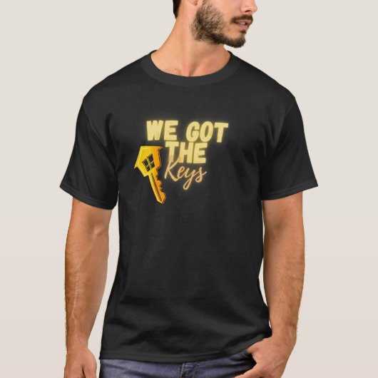 Wir Got die Keys Geschenk echte Anwesen Männer T-Shirt (Vorderseite)