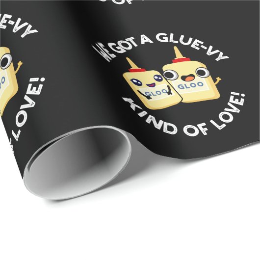 Wir Got eine Art Klebstoff-Klebstoff-Leim, schwarz Geschenkpapier (Rolleneckpunkt)